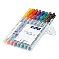 STAEDTLER Lumocolor 315 - Marker - nicht dauerhaft - gemischte Farben - 1 mm - Mittel (Packung mit 8)