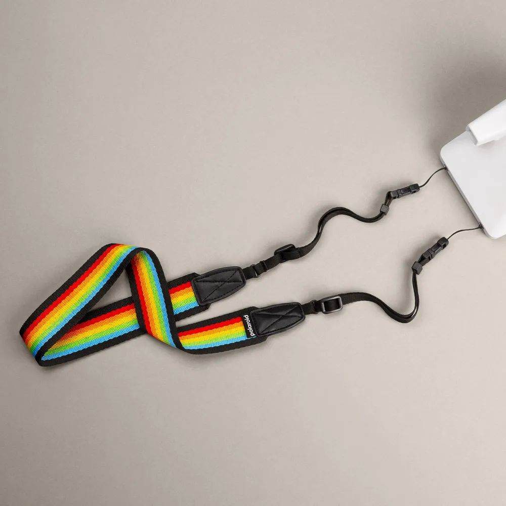 Polaroid CAMERA STRAP FLAT RAINBOW BLACK