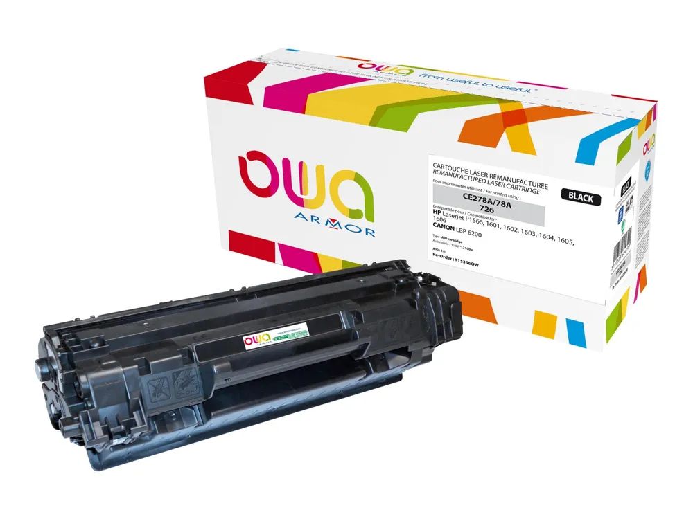 Armor OWA - Schwarz - kompatibel - wiederaufbereitet - Tonerpatrone (Alternative zu: Canon CRG-726, HP CE278A)