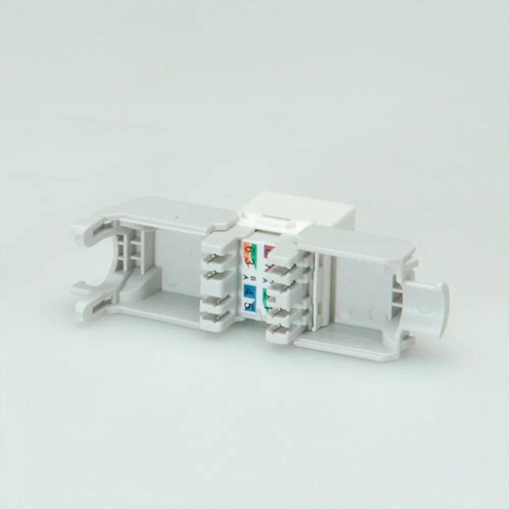 ROLINE Cat.6 (Class E) Keystone, ungeschirmt, werkzeuglos, weiss