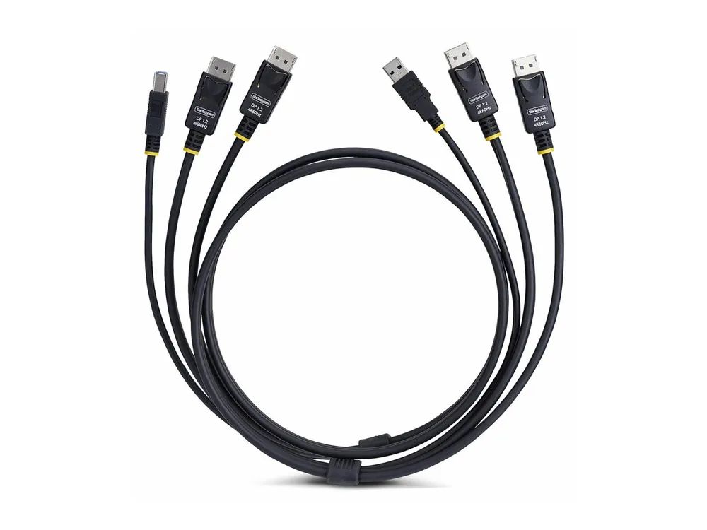 StarTech.com 6ft (1.8m) Dual-DisplayPort and USB 5Gbps KVM Cable - Tastatur- / Video- / Maus- (KVM-)