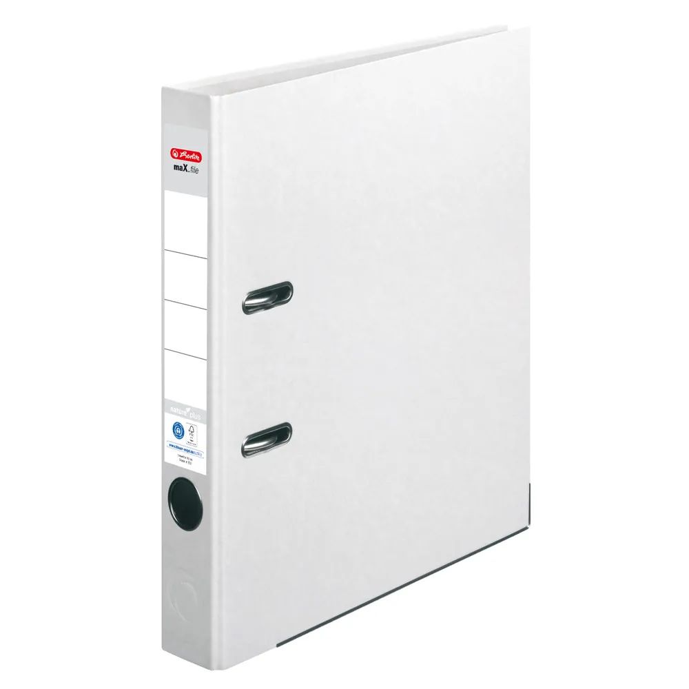 herlitz Ordner maX.file nature plus, A4, 5cm, weiß