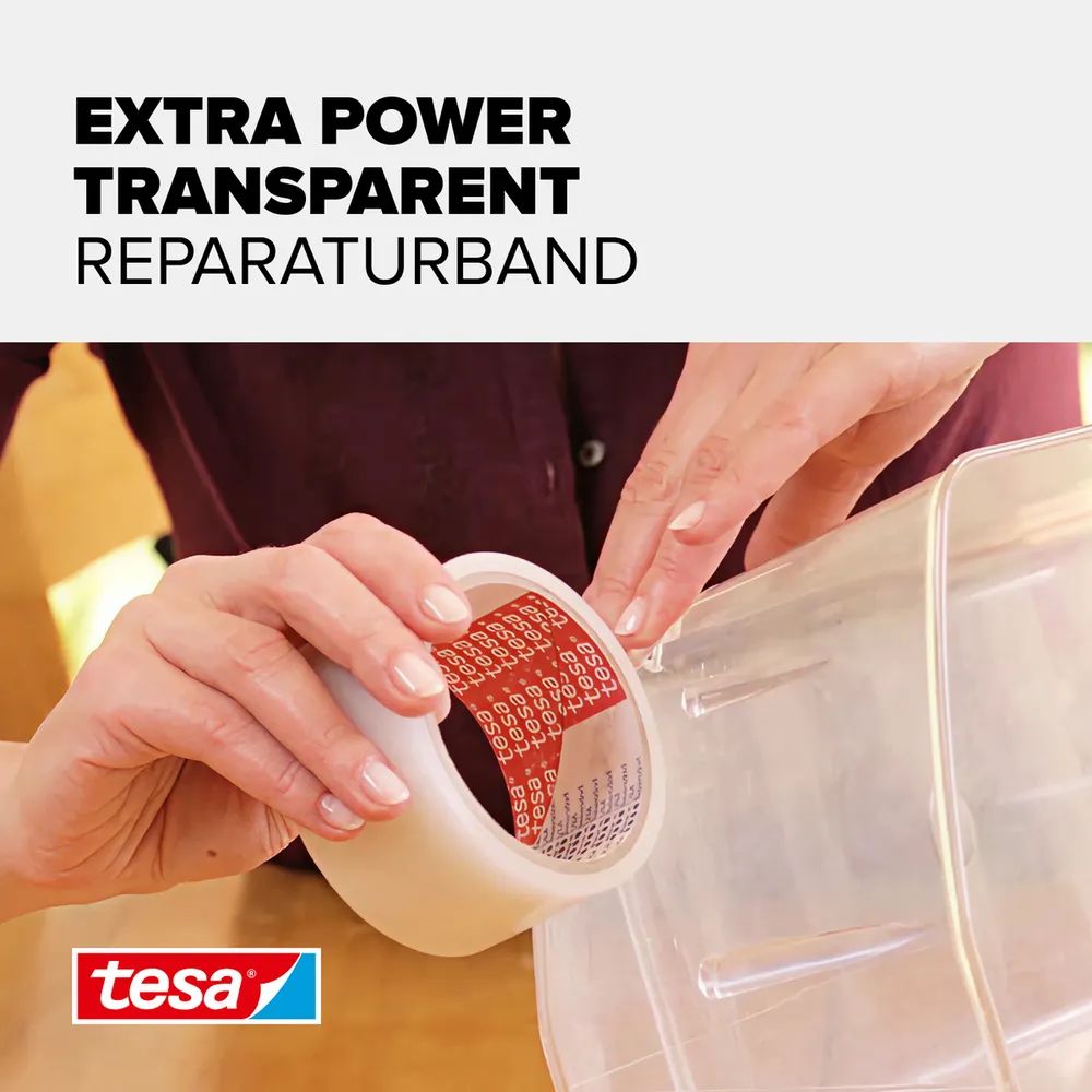 Tesa extra Power Transparant - 10 m - Transparent - Glas - Kunststoff - Stark - 48 mm - 1 Stück(e)