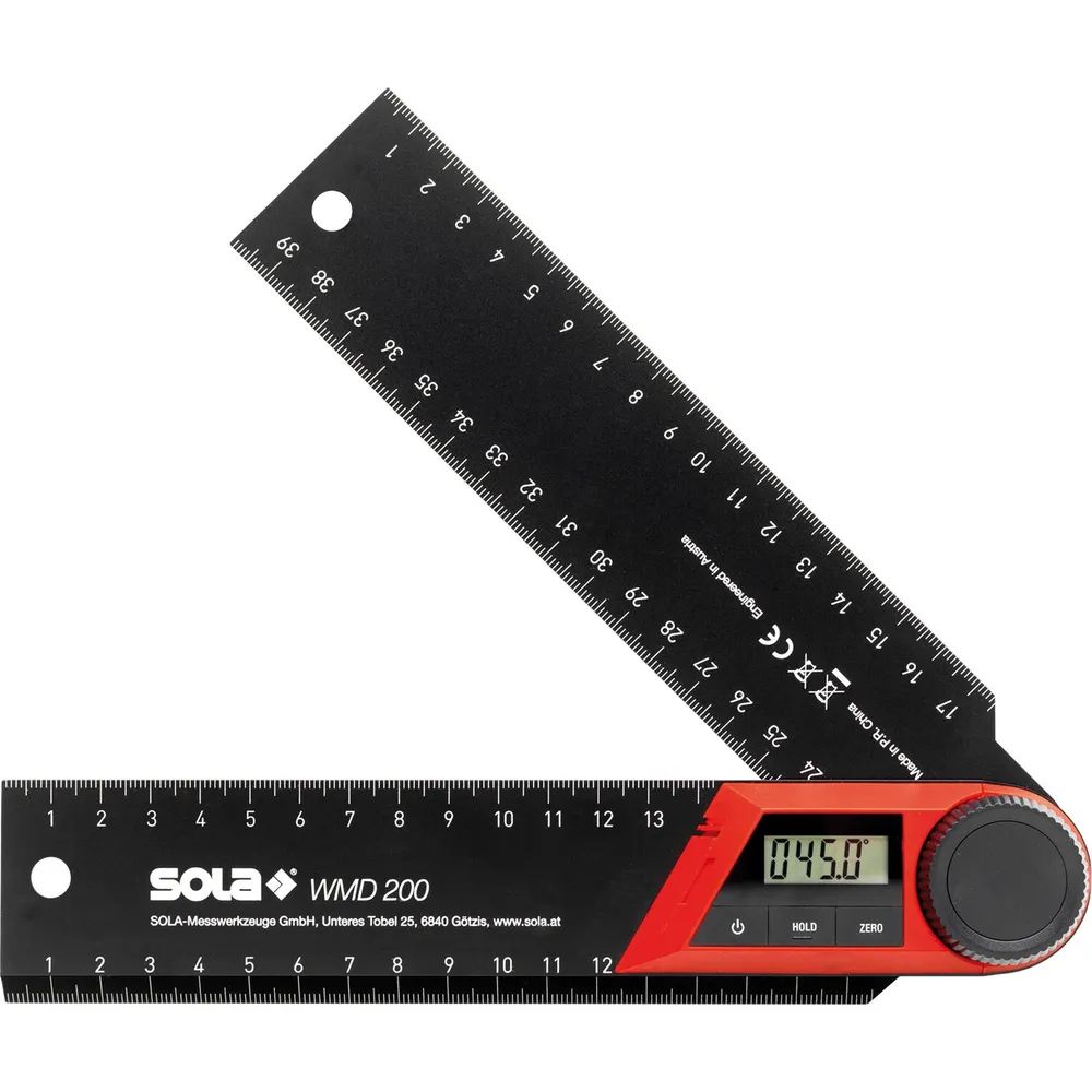 SOLA Elektronischer Winkelmesser WMD Schenkellänge 200 mm