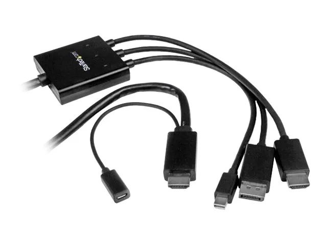 StarTech.com Startech 2m HDMI, DisplayPort oder Mini DisplayPort auf HDMI Konverter Kabel - HDMI, DP oder Mini DP zu HDMI Adapterkabel - Videoadapter - HDMI, DisplayPort, Mini DisplayPort männlich zu HDMI, Mikro-USB Typ B (nur Strom)