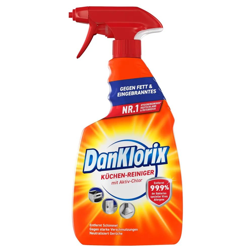 DanKlorix Küchen-Reiniger mit Aktiv-Chlor, 0,75 L