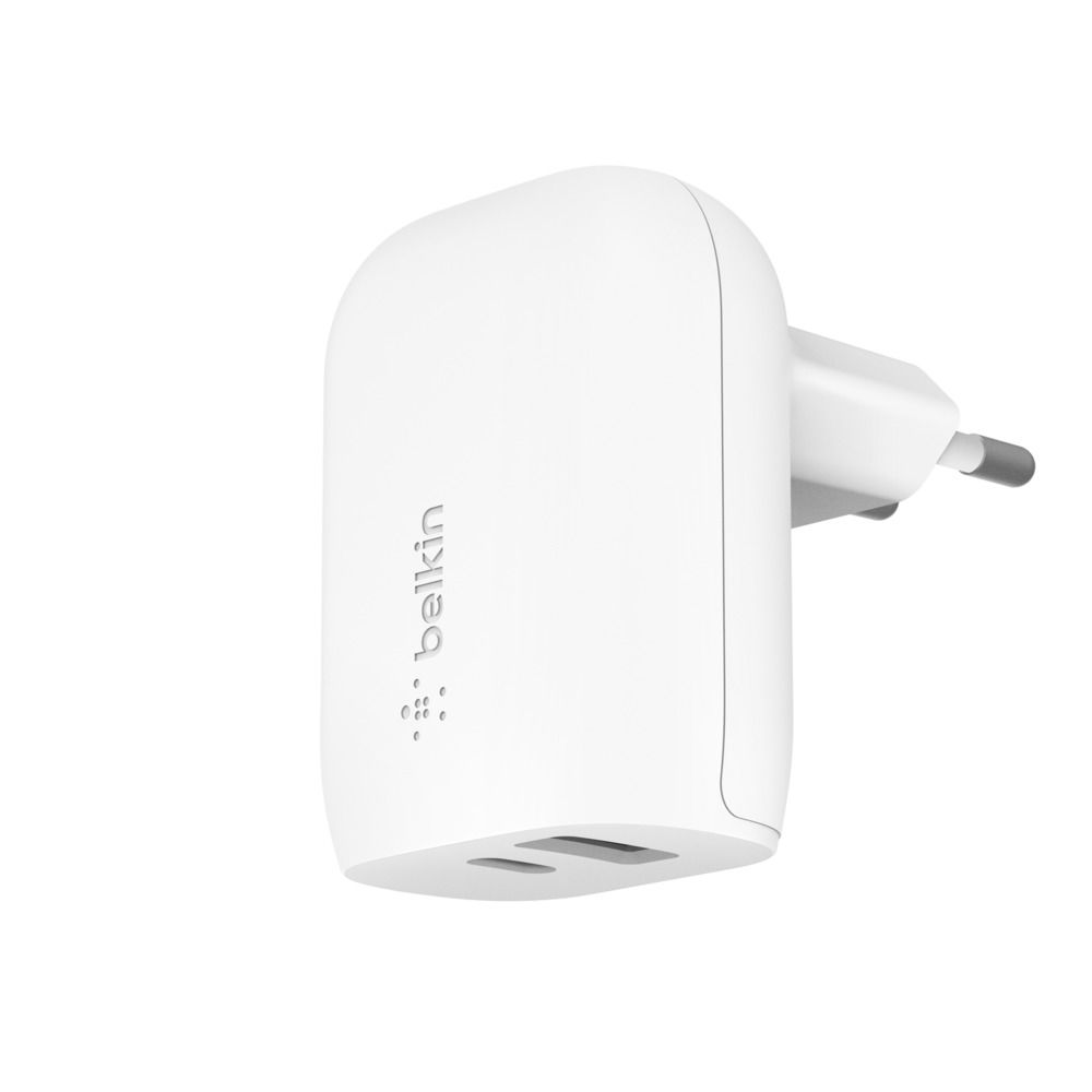 Belkin BoostCharge - Netzteil - 37 Watt - PD 3.0 - 2 Ausgabeanschlussstellen (USB, 24 pin USB-C)