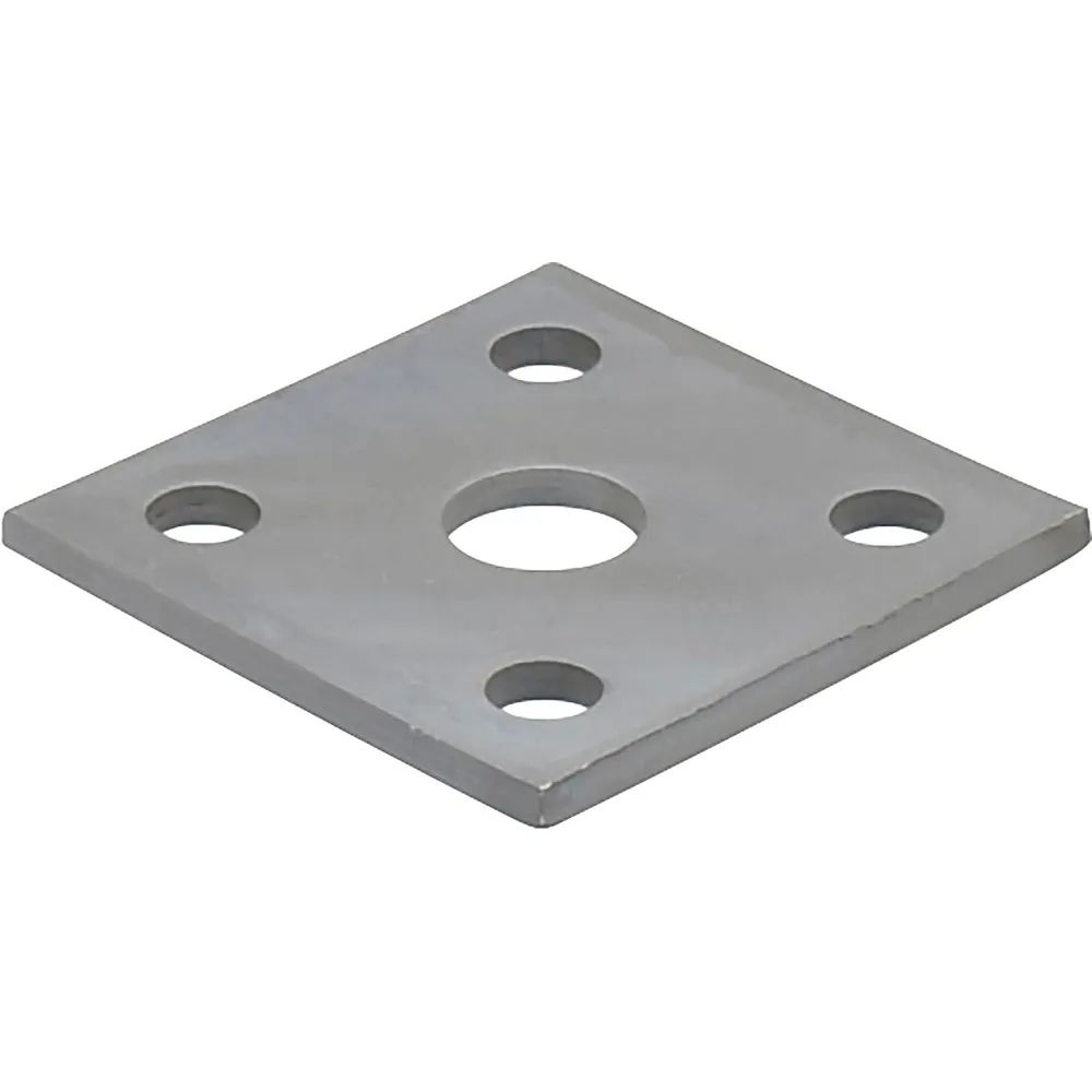 PITZL 5-Lochplatte für Gewinde M24 100x100x6 ZiNiP beschichtet