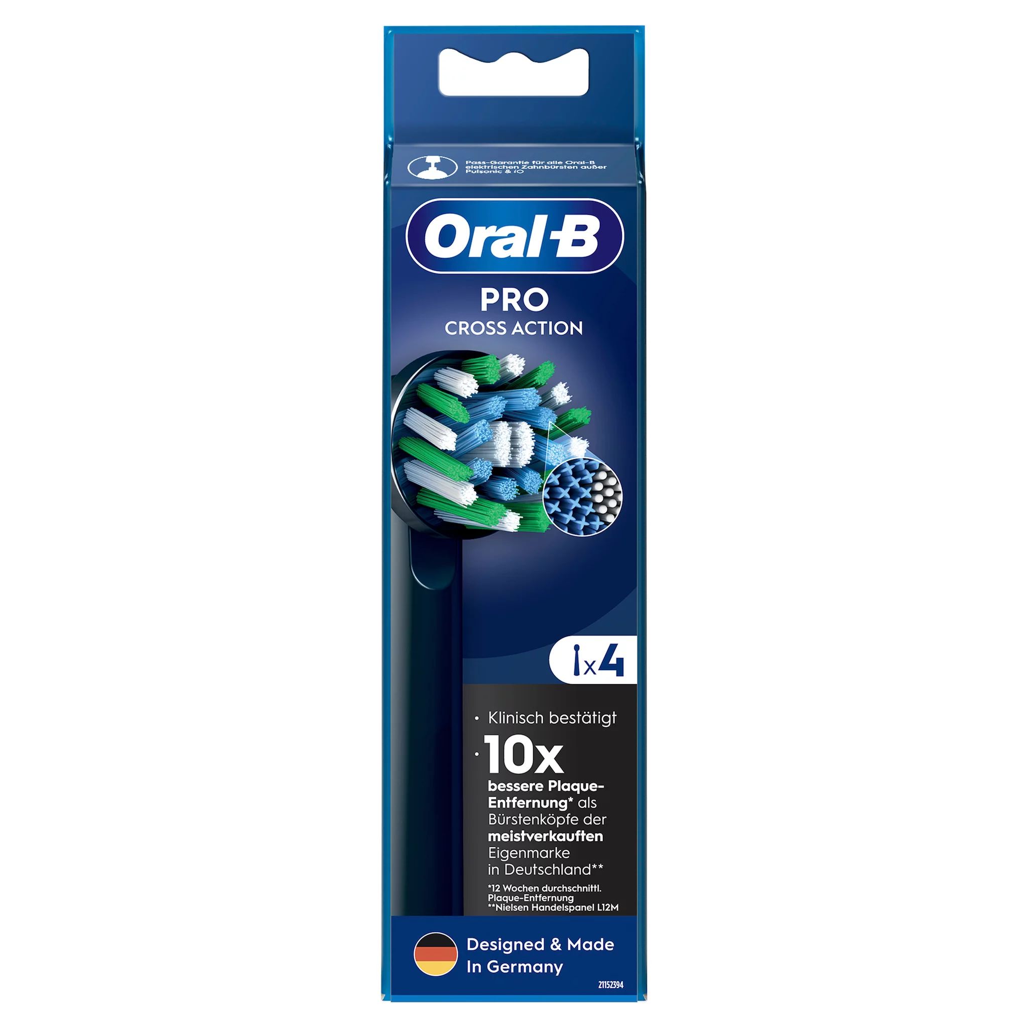 Oral-B Pro CrossAction 4er, schwarz 