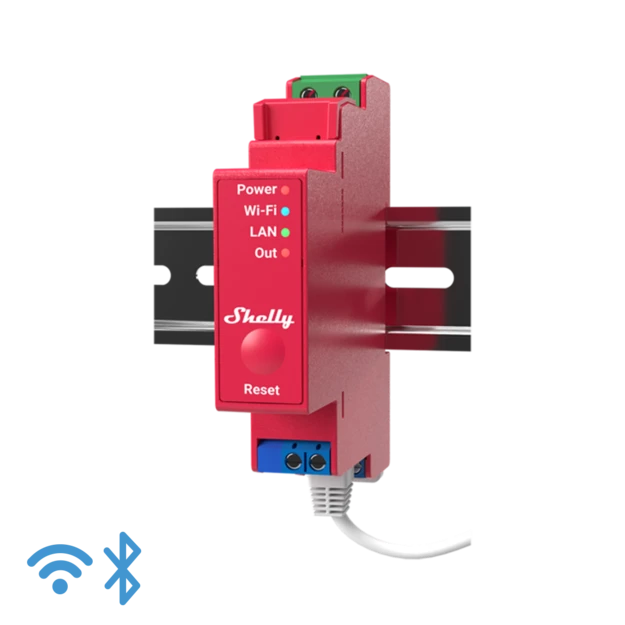 Shelly Pro 1PM - Halbleiterrelais - Pink - 802.11b - 802.11g - Wi-Fi 4 (802.11n) - 2,4 GHz - 30 m - 13,34 dBmW