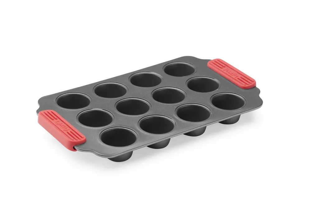Lékué Antihaft kleine Muffinform, 12 Mulden - Grey