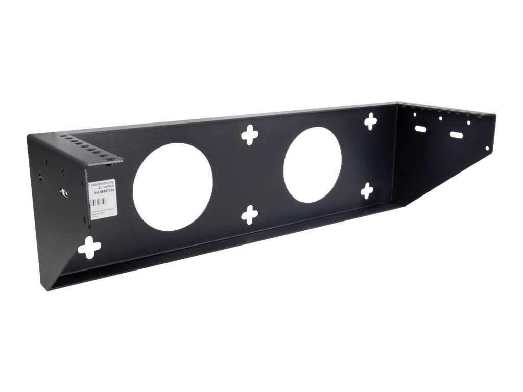 Inter-Tech Halterungsset (vertikal) - geeignet für Wandmontage - RAL 9005 - 3U - 48.3 cm (19")