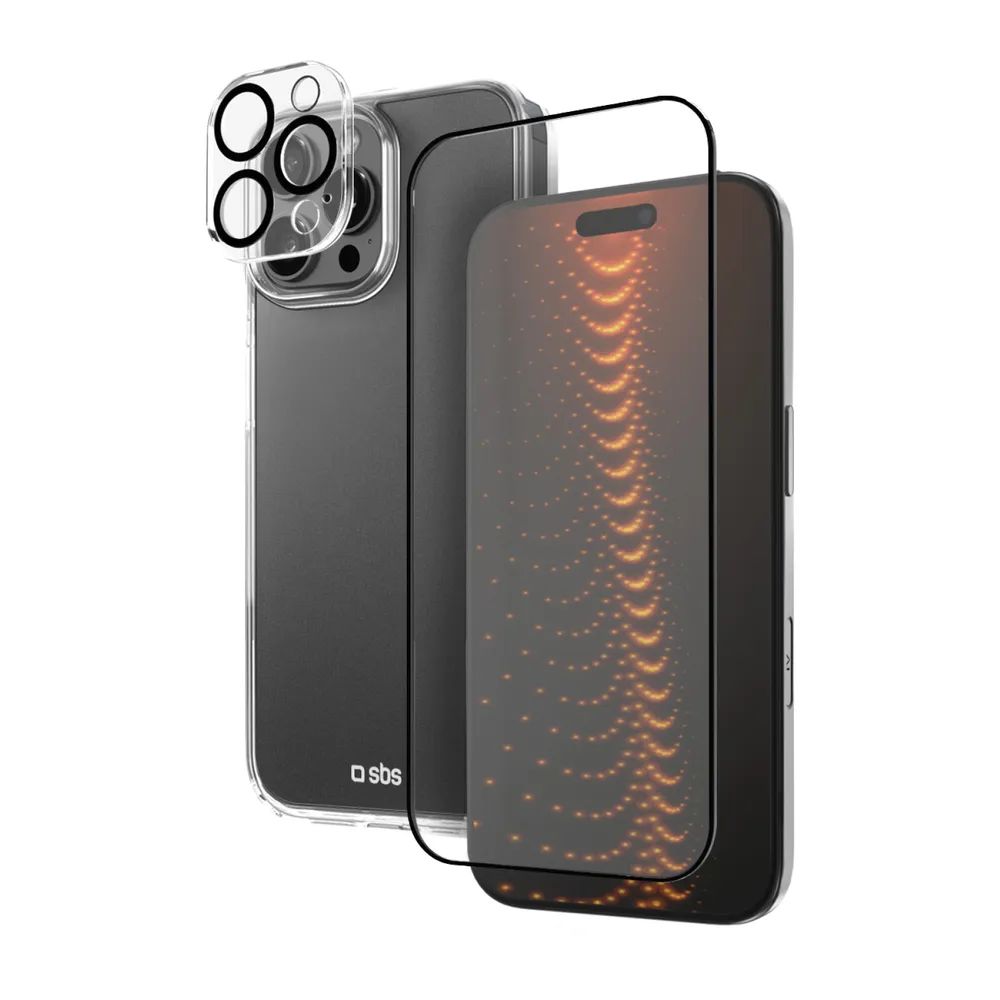 SBS D3O Kit (Cover, Display- und Kameraschutz) für iPhone 16 PRO MAX