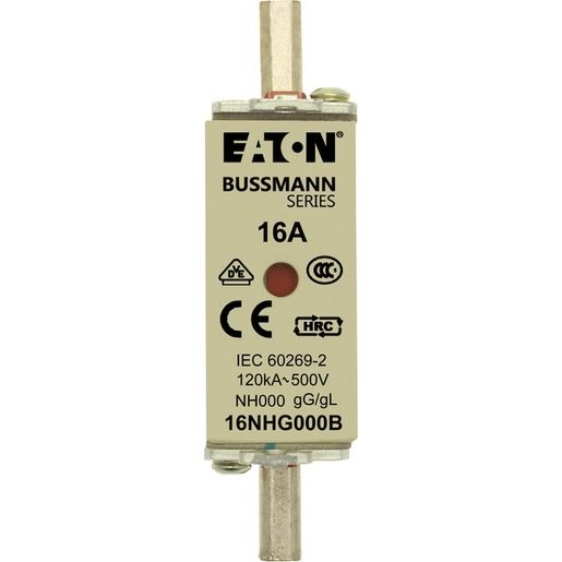 Eaton NH-SICH.EINSATZ 16A 500V GR000 / EATON NH000/ 16A 500V 16NHG000B