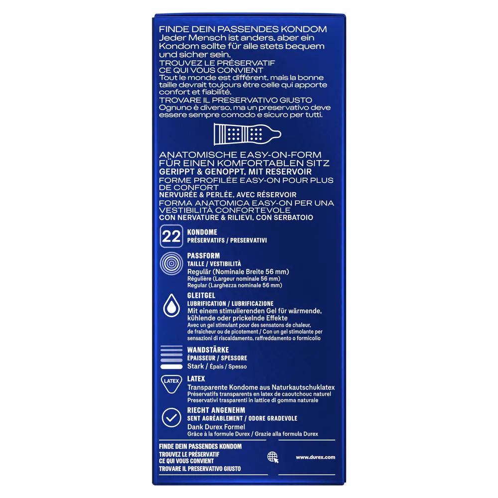 Durex Intense Orgasmic Kondom 22er