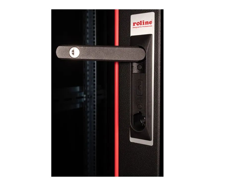 ROLINE Basic - Schrank Netzwerkschrank - Glas-Tür, 600x600 BxT - RAL 9005, Jet Black - 26U - 48.3 cm (19")