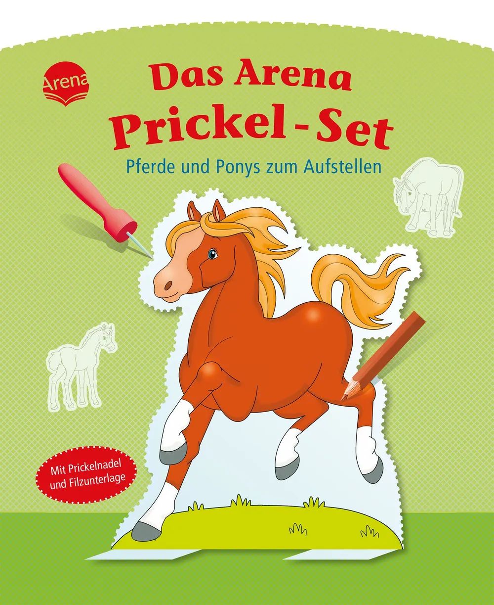 Arena Verlag GmbH Das Arena Prickel-Set – Pferde und Ponys