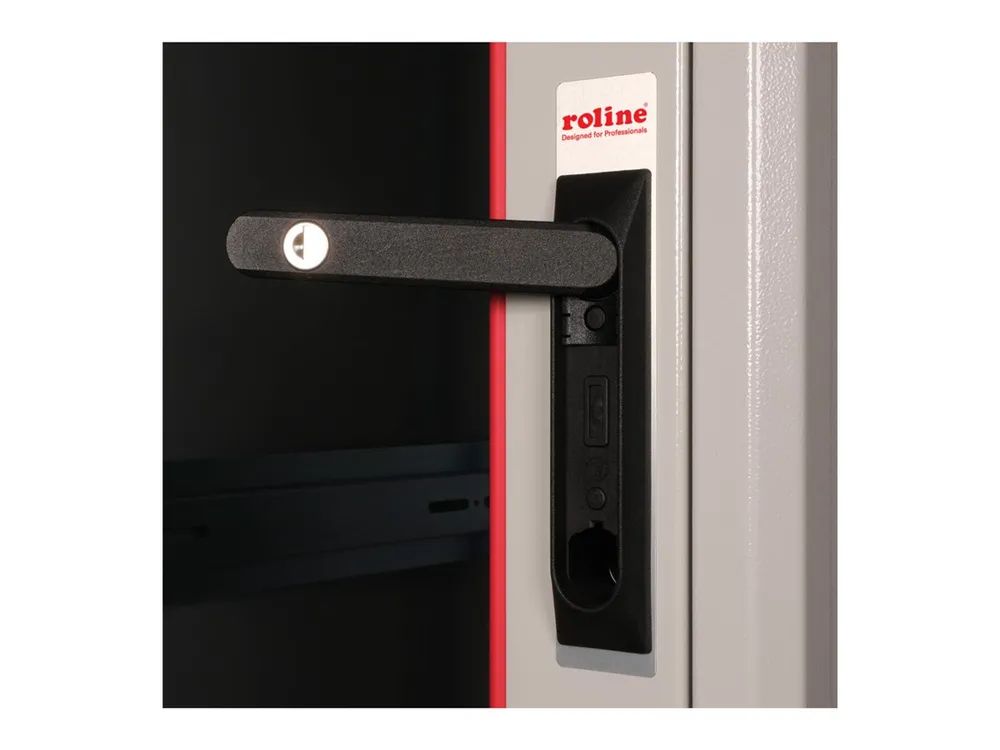 ROLINE Basic - Schrank Netzwerkschrank - Glas Tür, 600x800 BxT - RAL 7035, Hellgrau - 26U - 48.3 cm (19")