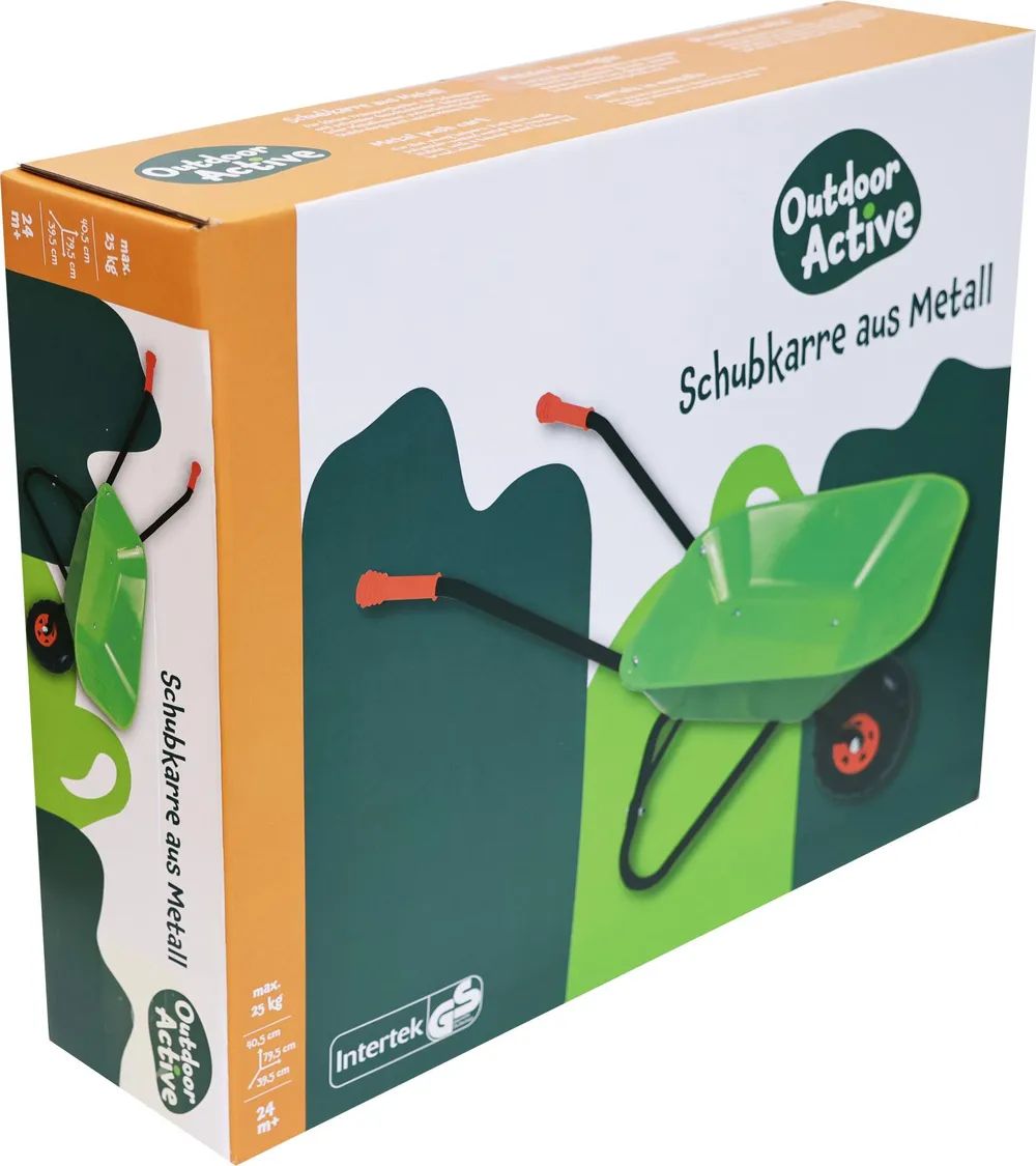 VEDES Großhandel GmbH - Ware OA Schubkarre-Metall, grün/schwarz
