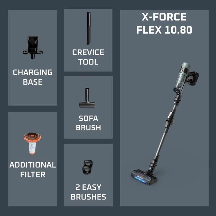 Rowenta RH7A35 Akku-Staubsauger X-FORCE FLEX 10.80 - Salbeigrün