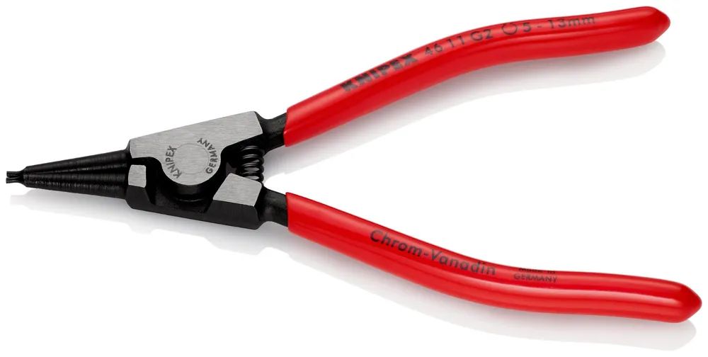 KNIPEX Sicherungsringzange für Greifringe auf Wellen mit Kunststoff überzogen schwarz atramentiert 140 mm