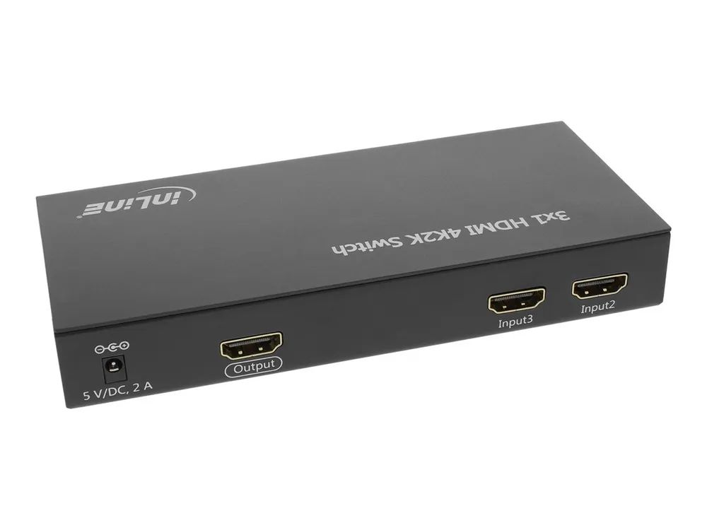 InLine HDMI Switch / Umschalter - 3 Eingänge auf 1 Ausgang - 4K2K - 3D - HD Audio