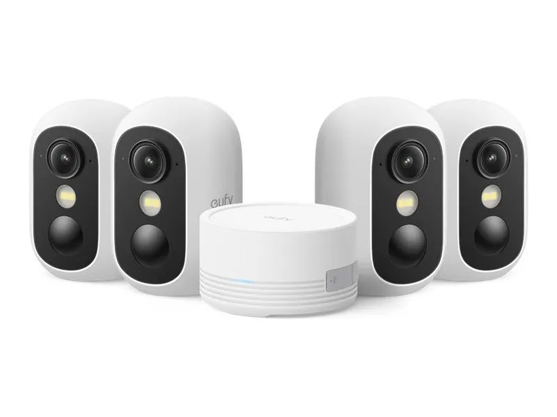 EUFY eufyCam C35 - 4 Kamera Kit - Netzwerk-Überwachungskamera - Außenbereich, Innenbereich - wetterf
