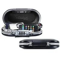 MasterLock Safe space; small combination lock box with cable - Tragbarer Safe - Grau - Metallisch - Zahlenschloss - 0,7 l - Acrylnitril-Butadien-Styrol (ABS) - Schaum