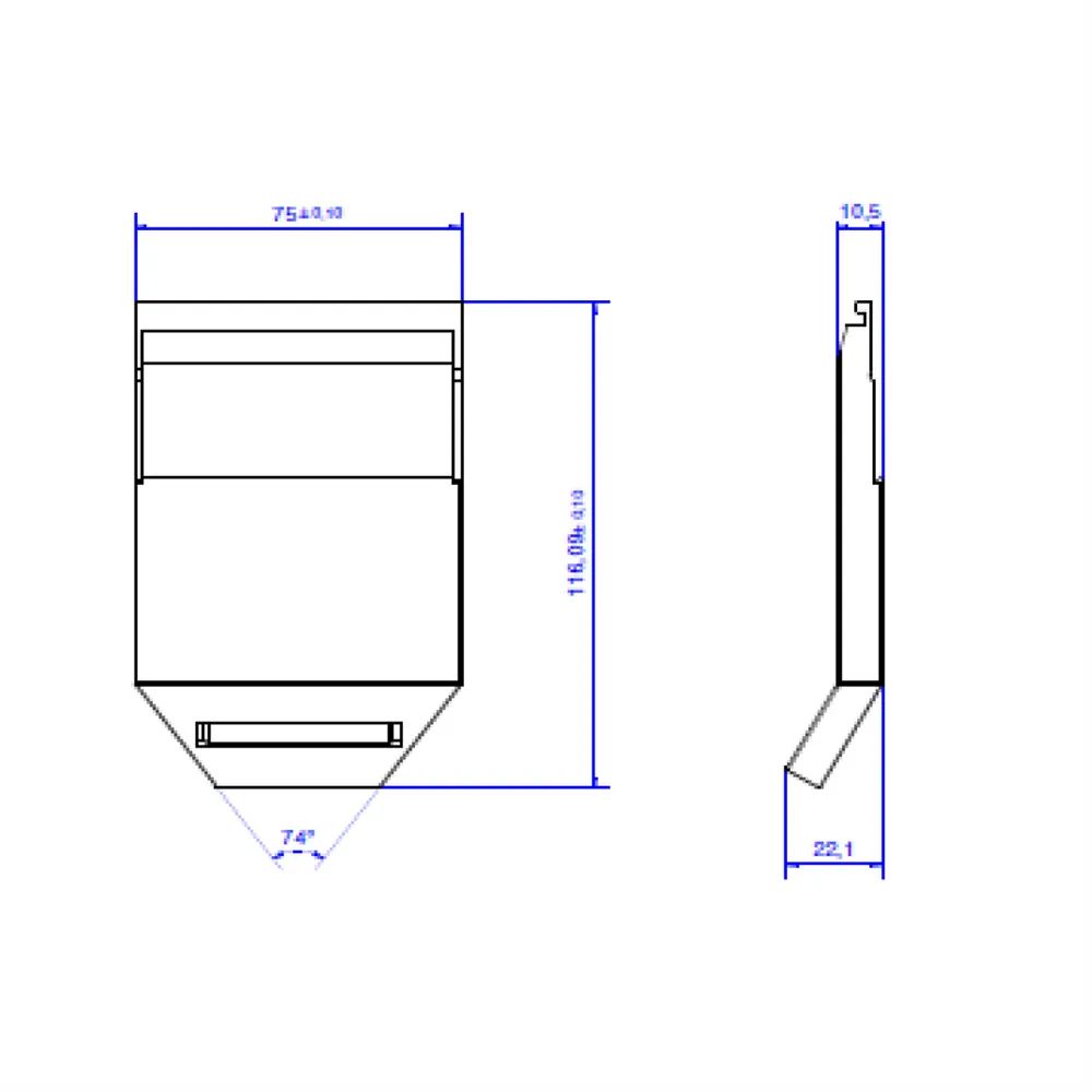 BACHMANN DESK2 Kabelführung RAL9005, lackiert schwarz
