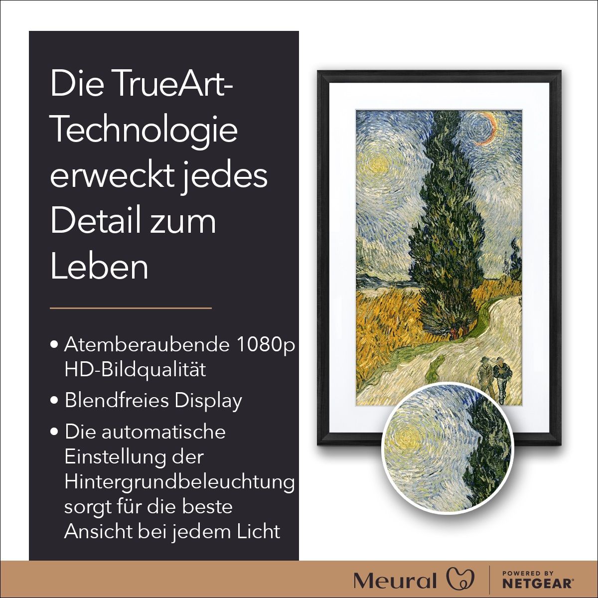 Netgear Meural Canvas II MC327 - Digitaler Bilderrahmen - 2 GB RAM - 8 GB - 68.6 cm (27")