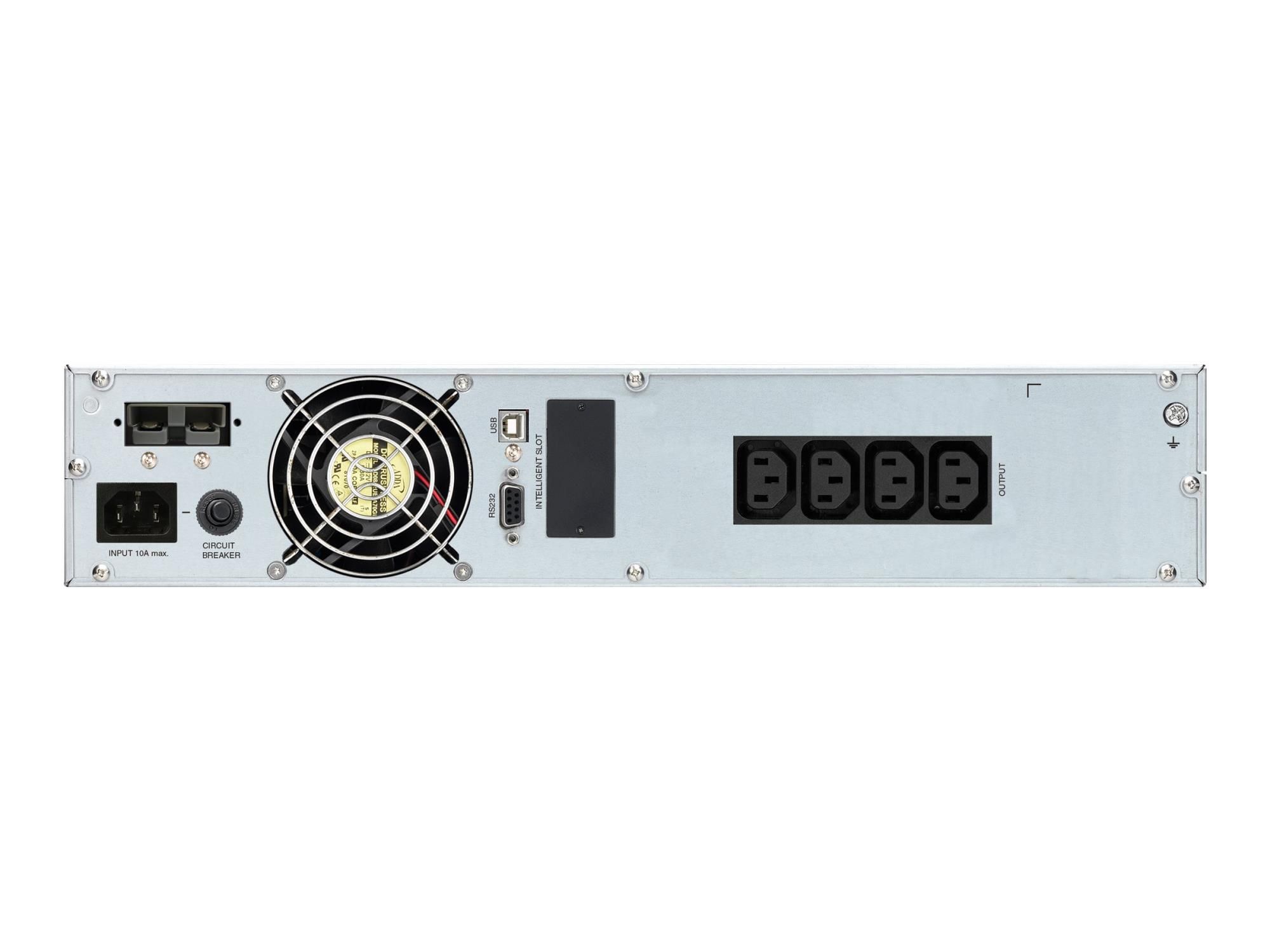 BlueWalker PowerWalker VFI 2000CRM LCD - USV (in Rack montierbar/extern) - 1600 Watt - 2000 VA - 9 Ah - RS-232, USB - Ausgangsanschlüsse: 4 - 2U - 48.3 cm (19")