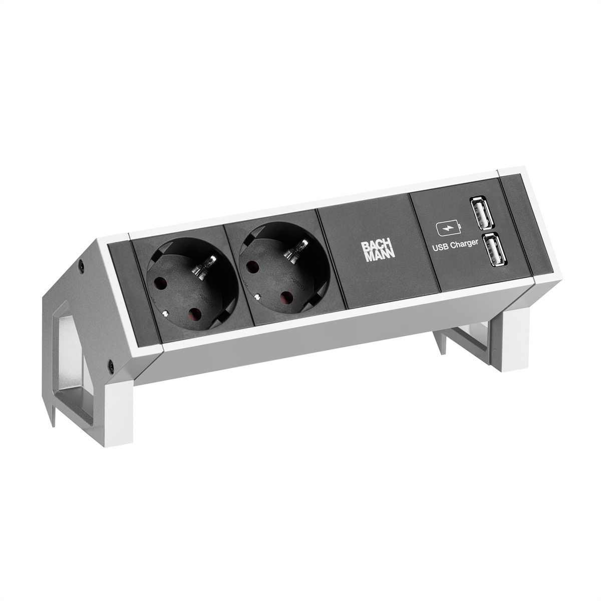 Bachmann DESK 2 - Steckdosenleiste - Eingabe, Eingang GST18 - Ausgangsanschlüsse: 2 (2 x USB, 2 x Spannung)