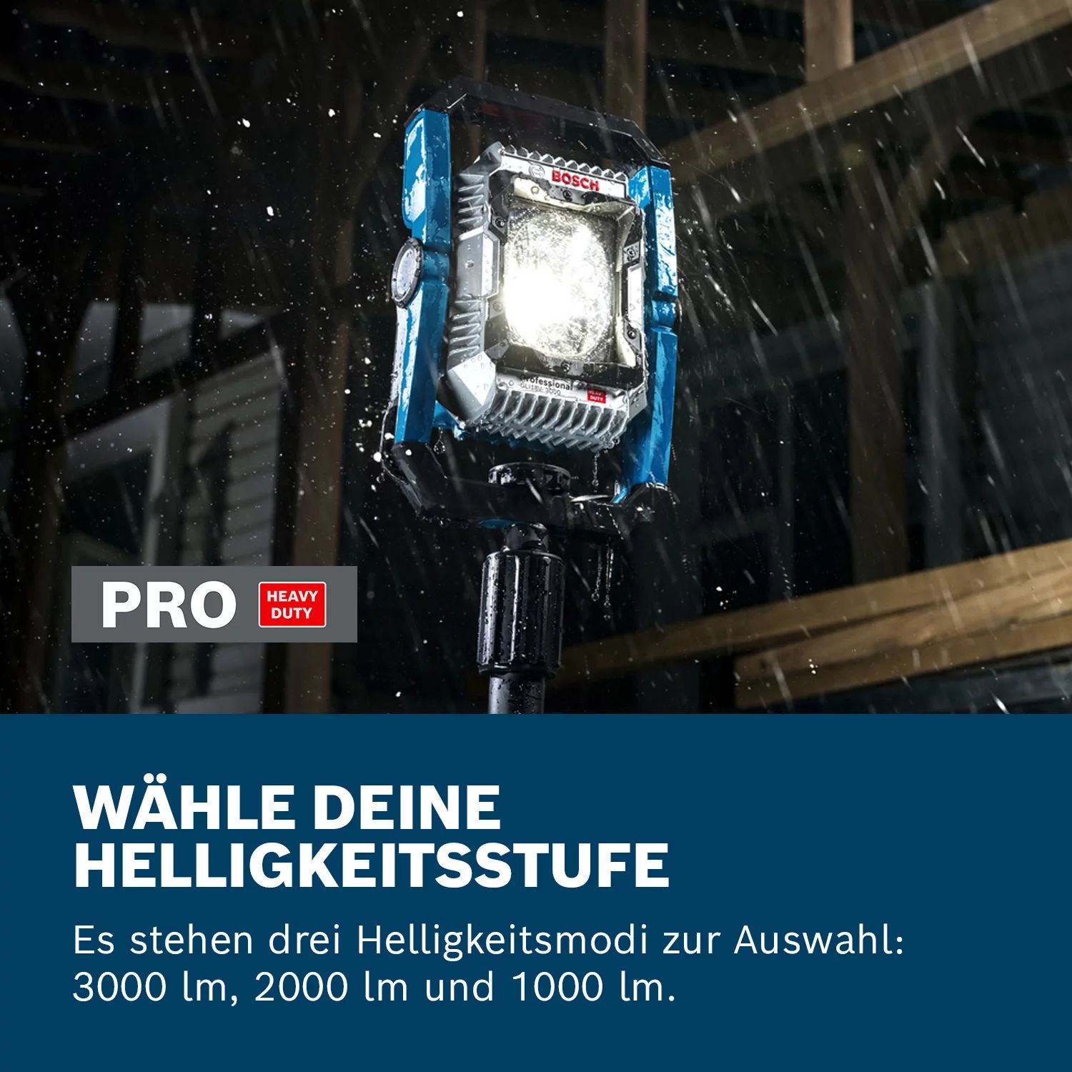 Bosch GLI18V-3000 Akku-Bauleuchte - 3000lm solo