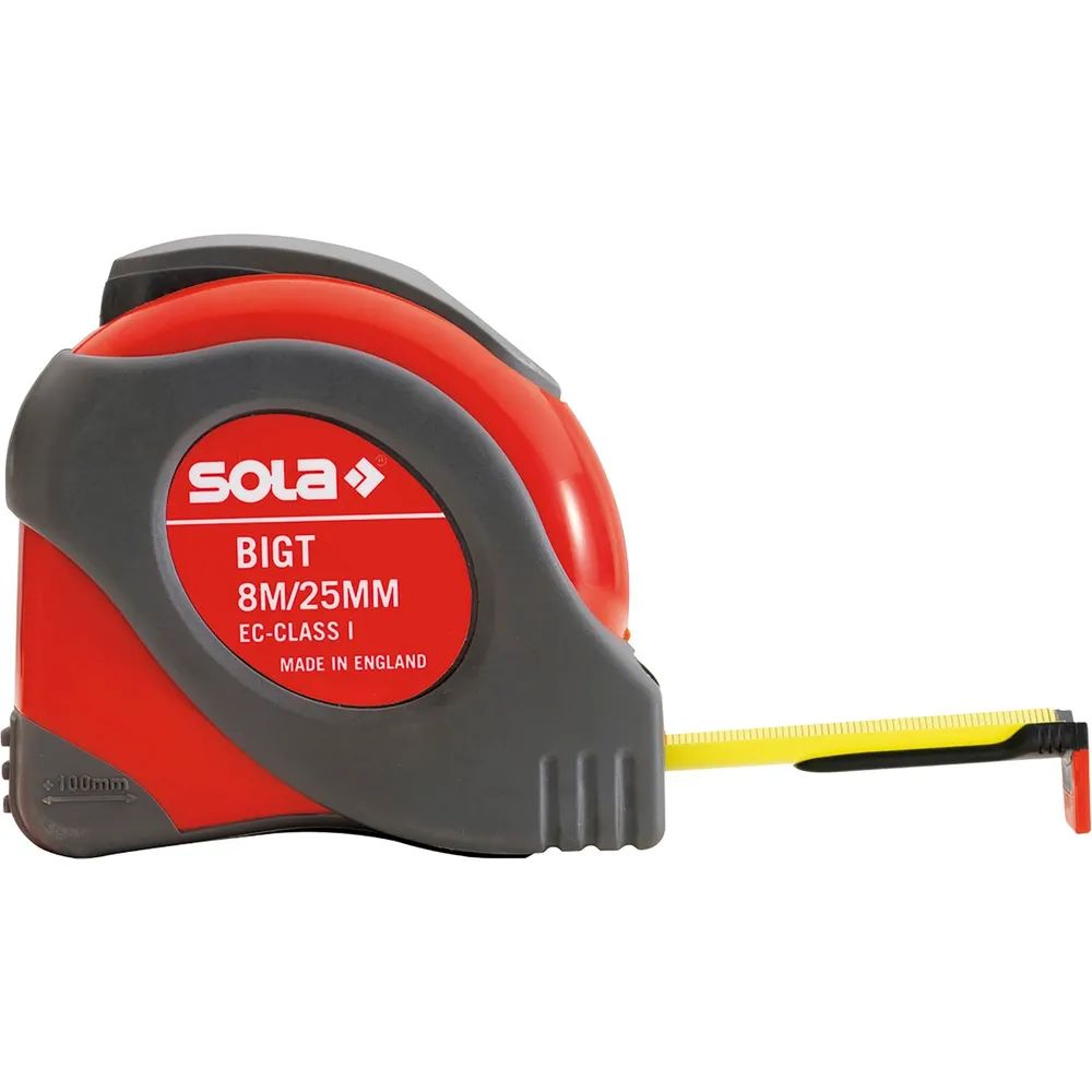 SOLA Rollbandmaß BIG-T 8 m EG-Prüfzeichen Genauigkeit I