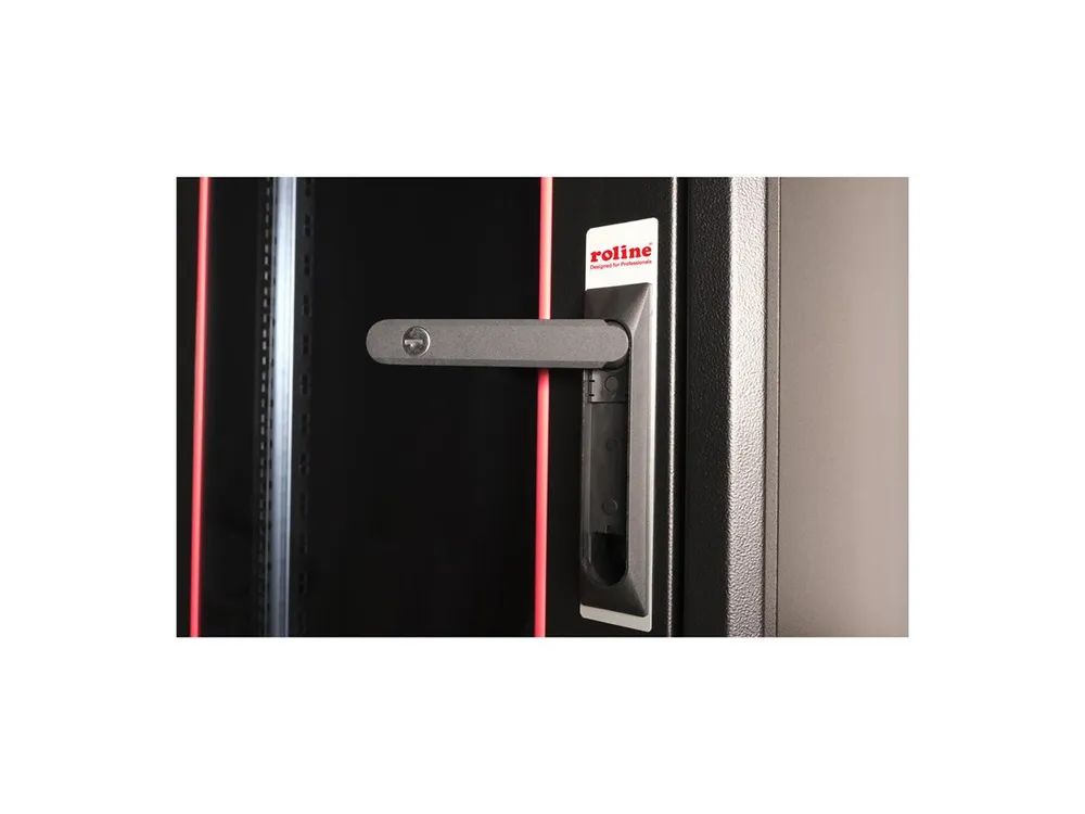 ROLINE Basic - Schrank Netzwerkschrank - Glas Tür, 600x800 BxT - RAL 9005, Jet Black - 22U - 48.3 cm (19")