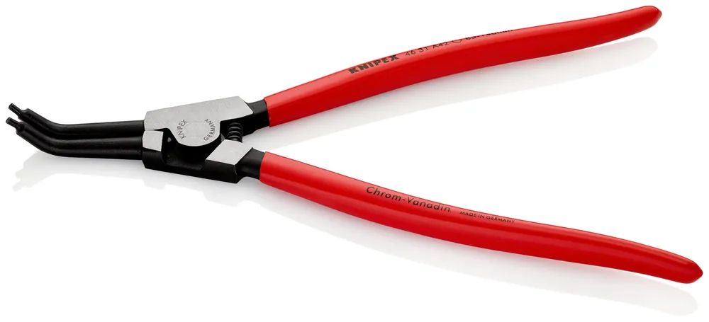 KNIPEX Sicherungsringzange für Außenringe auf Wellen 45° gewinkelt mit Kunststoff überzogen schwarz atramentiert 310 mm