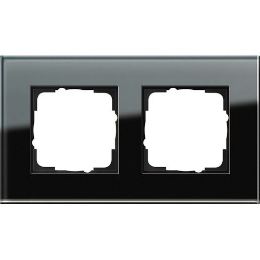Gira RAHMEN 2-FACH ESPRIT / GIRA 021205 SCHW.GLAS S55 021205