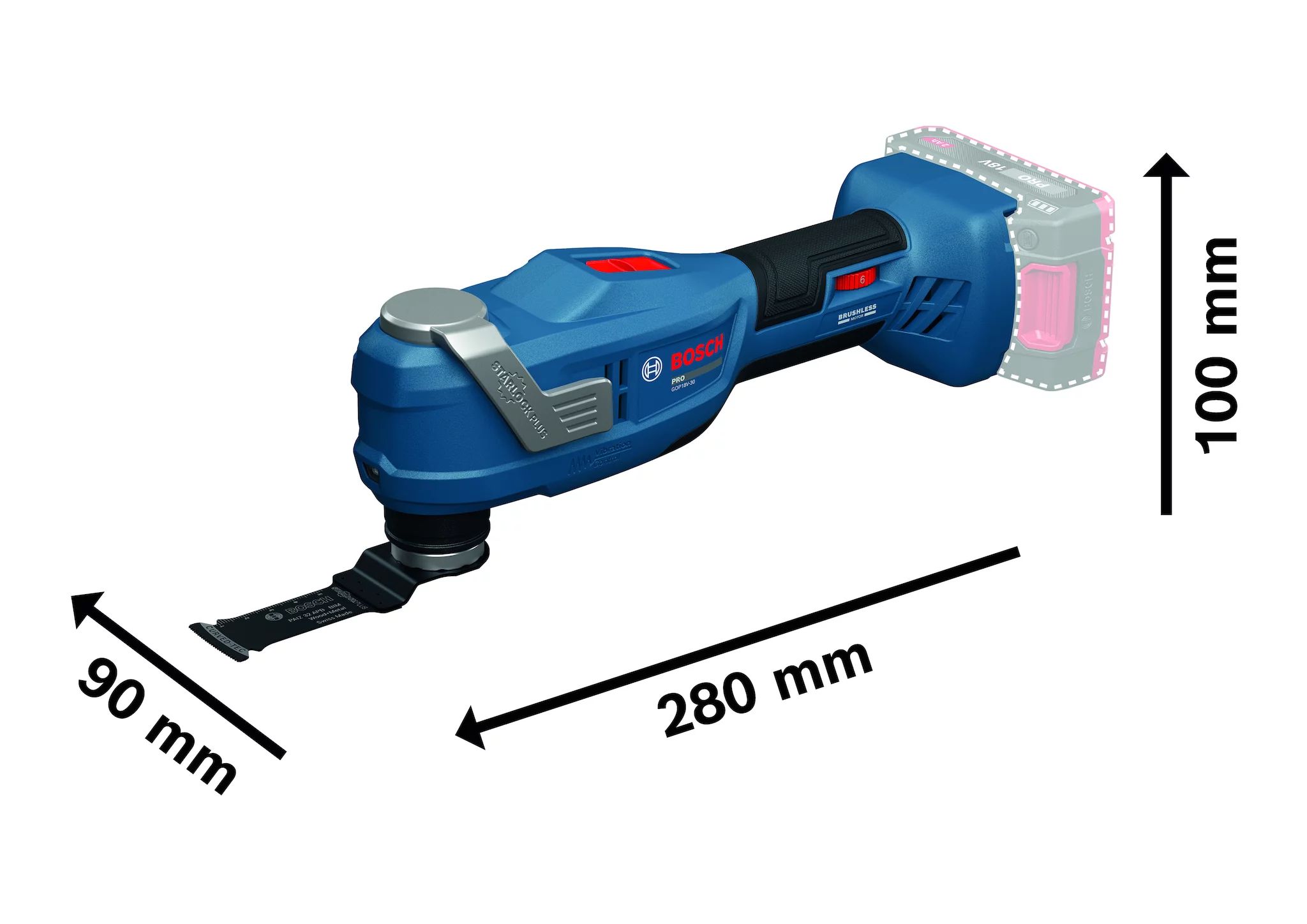 Bosch GOP18V-30 Akku-Multifunktionswerkzeug solo