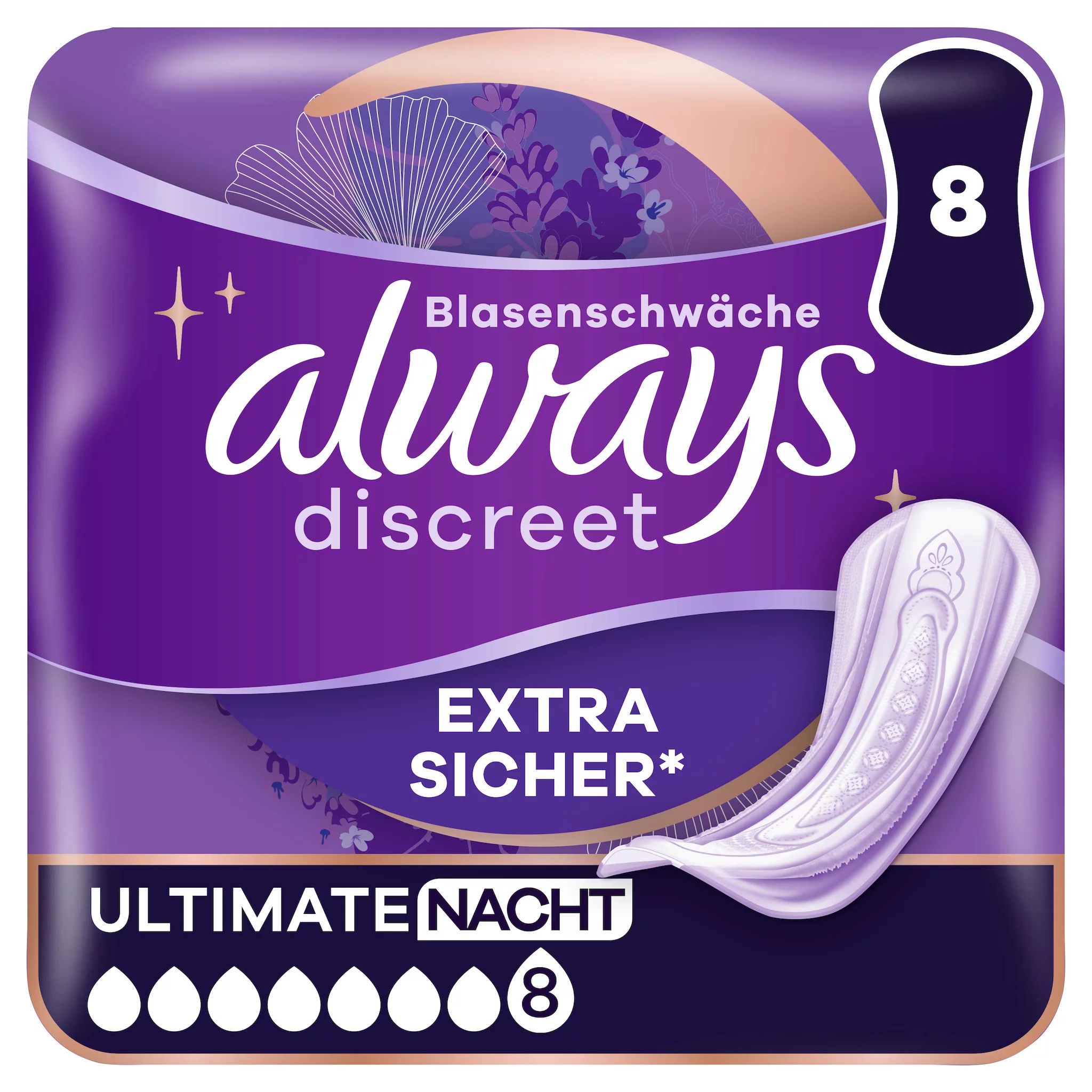 always Discreet Inkontinenz Ultimate Nacht 8