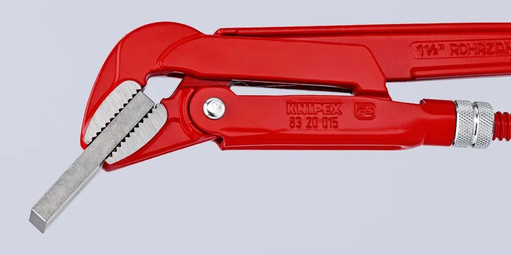 KNIPEX Rohrzange 45° rot pulverbeschichtet 320 mm