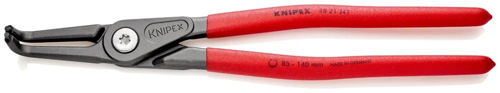 KNIPEX Präzisions-Sicherungsringzange für Innenringe in Bohrungen mit rutschhemmendem Kunststoff überzogen grau atramentiert 305 mm