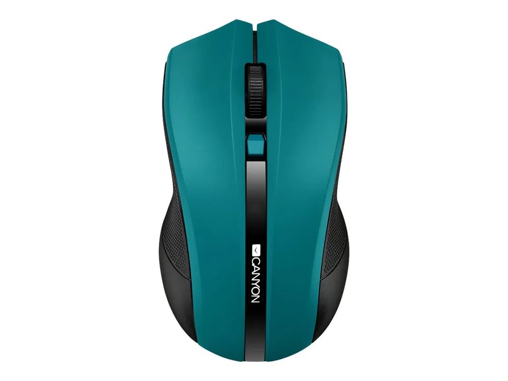 Canyon CNE-CMSW05G - Maus - rechts- und linkshändig - optisch - 4 Tasten - kabellos - 2.4 GHz - kabelloser Empfänger (USB)
