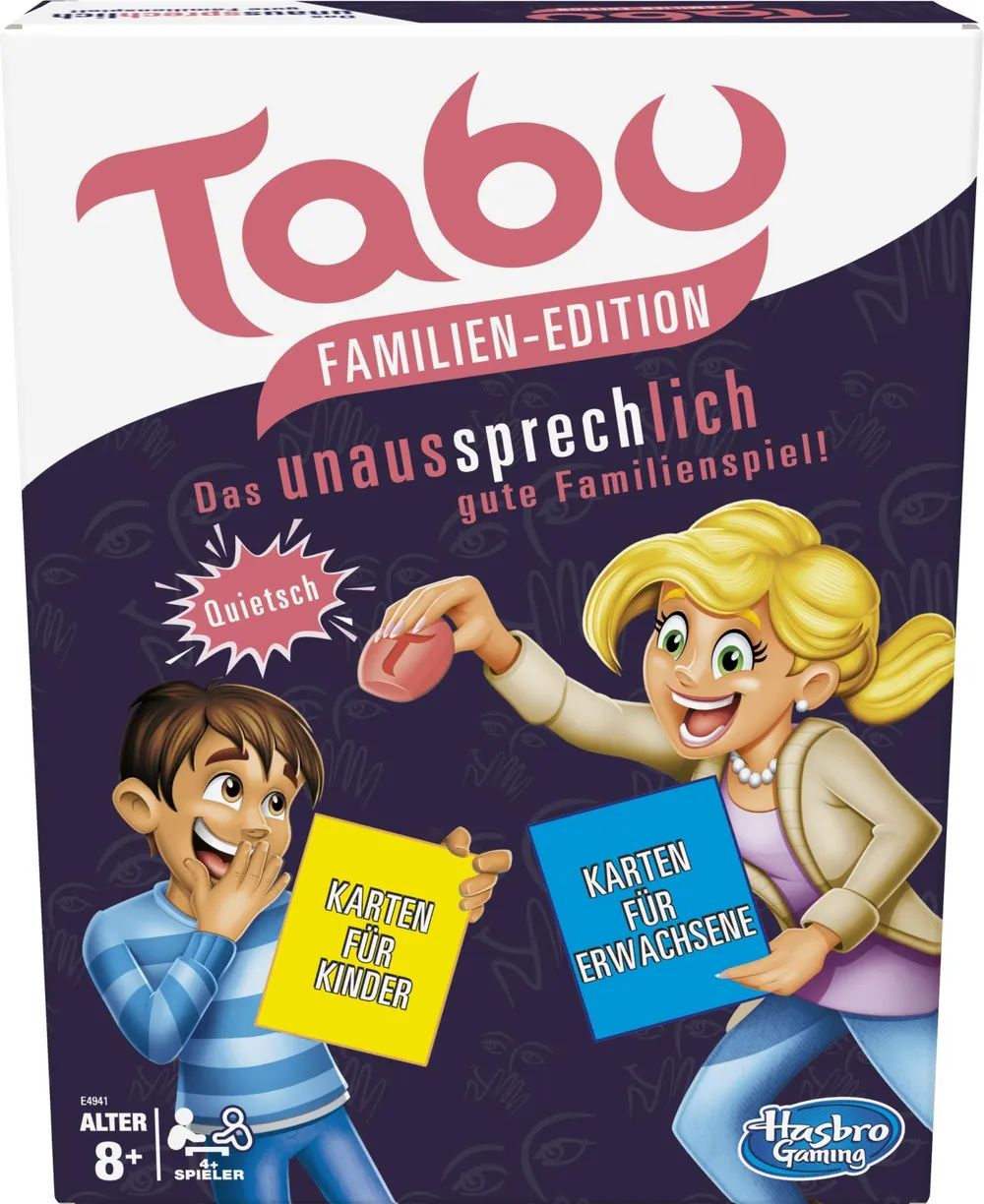 Hasbro European Trading B.V. Tabu Familien-Edition, Brettspiel Ab 8 J