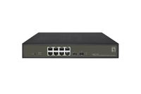 LevelOne Hilbert 10-Port Gigabit PoE Smart Lite Switch - 8 PoE Ausgänge - 2 x Gigabit SFP - 802.3at/af PoE - 130W PoE-Leistungsbudget - Managed - L2 - Gigabit Ethernet (10/100/1000) - Vollduplex - Power over Ethernet (PoE)