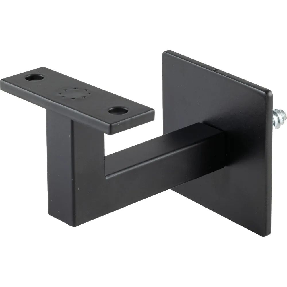Halcö Handlaufträger mit Schraubbefestigung,Wandabstand 78 mm,schwarz lackiert RAL9005