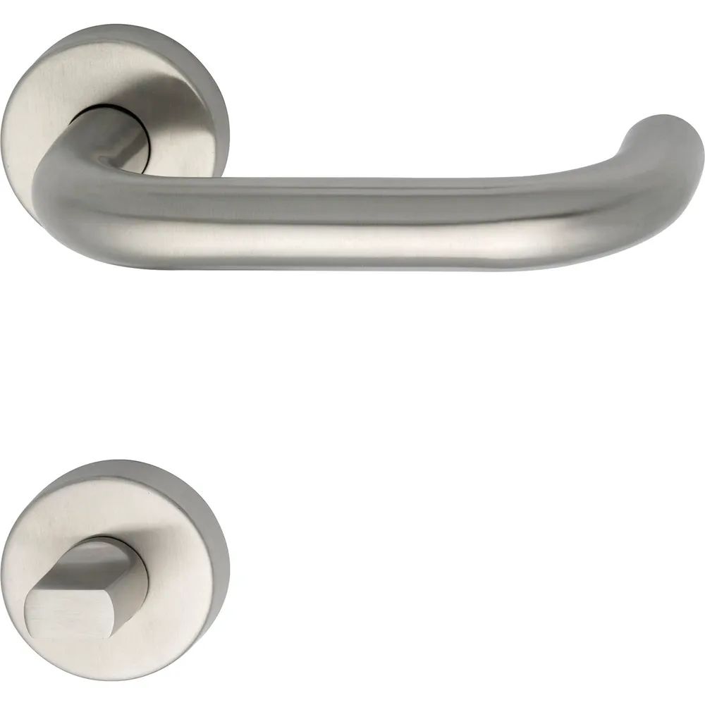 MARCHESI Drückergarnitur HARMONIE - auf Rosette WC, 38 - 45, Edelstahl matt