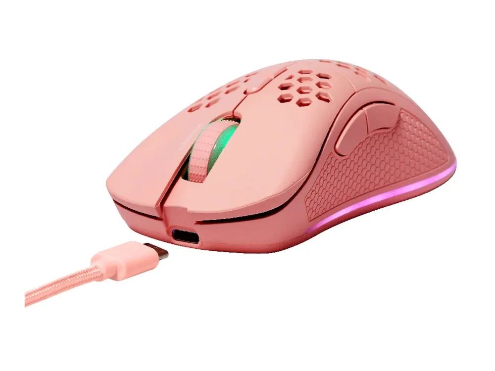Deltaco GAMING PM80 - Maus - 7 Tasten - kabellos, kabelgebunden - 2.4 GHz - kabelloser Empfänger (USB)