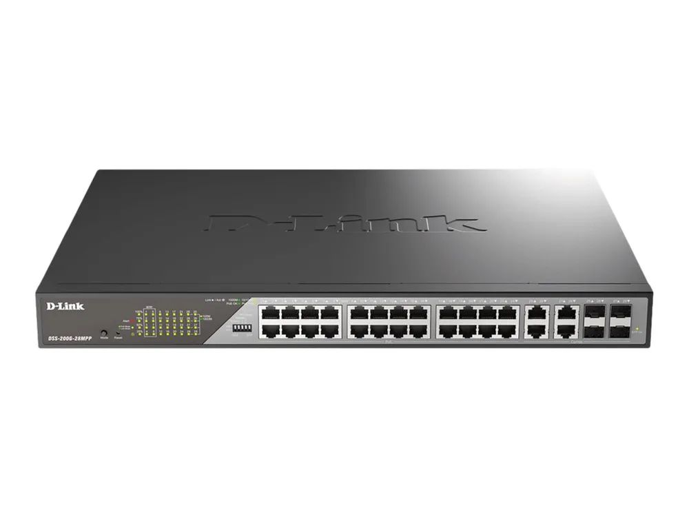 D-Link DSS 200G-28MPP - Switch - managed - 24 x 10/100/1000 (PoE)
