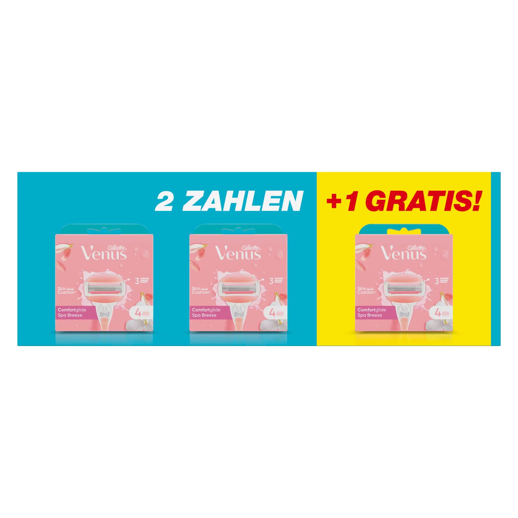 Gillette Venus Comfortglide Spa Breeze Systemklingen 4er 3 für 2 Aktion