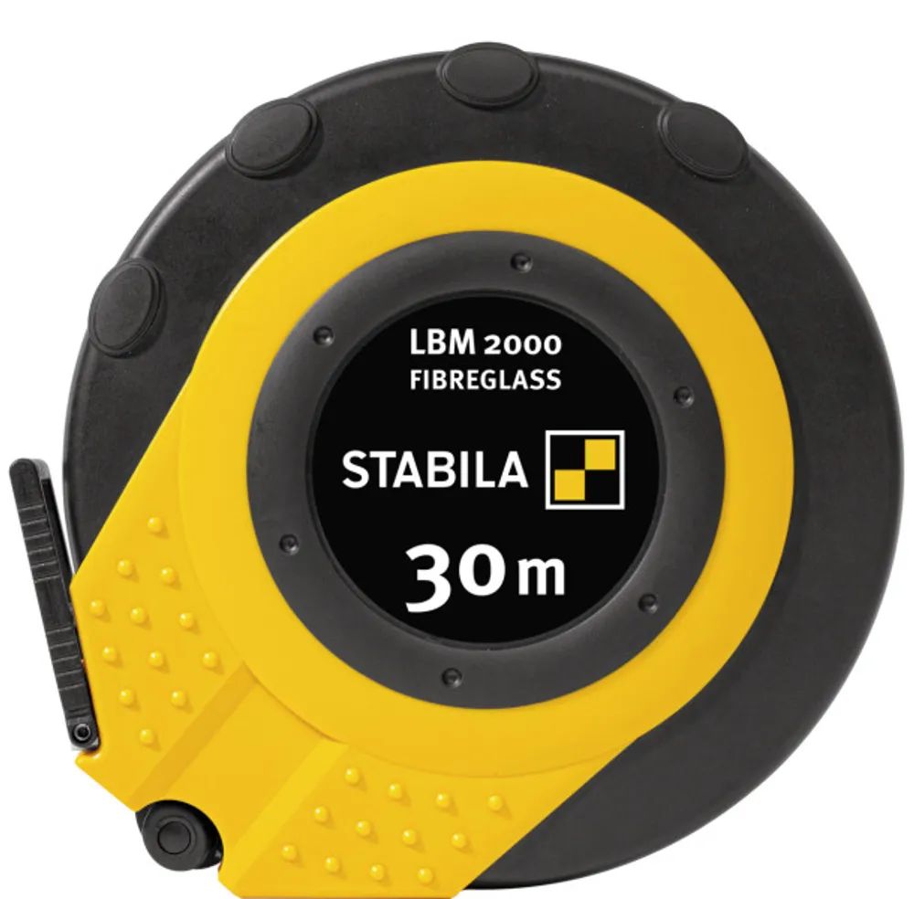 STABILA Kapselbandmaß LBM 2000, 30 m, Glasfaserband, metrische Skala